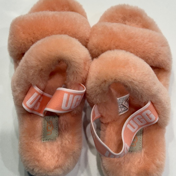 UGG Women's Oh Yeah Slide Slipper 1107953 Peach/Pink Size US 7 - NICE - Picture 1 of 6
